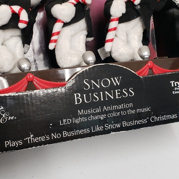 Santa's Best Snow Business Animated Musical Snowmen Christmas Eve Holiday Decor - Picture 10 of 16